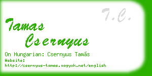 tamas csernyus business card
